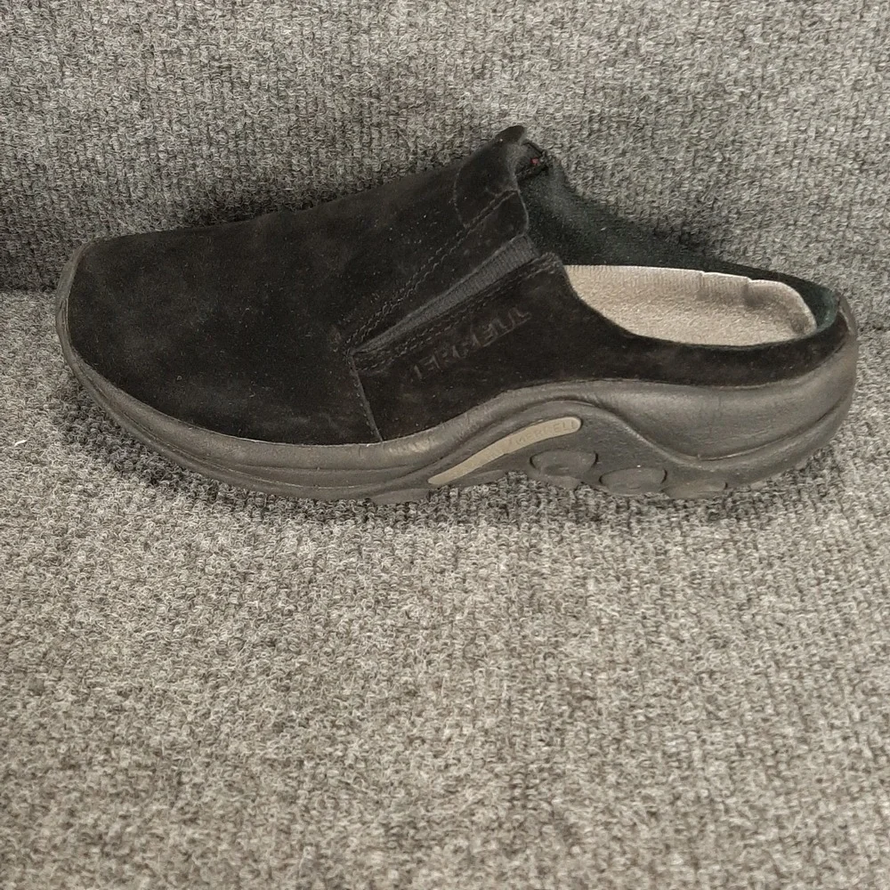 Merrell Jungle Moc Shoes Mens Size 8 Black Suede Slip On Comfort Walking Casual